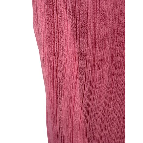 Simkhai Kelso Knit Midi Skirt Gauze Ruffle Hem Statement Elegant Candy Pink Sz S - Picture 7 of 14